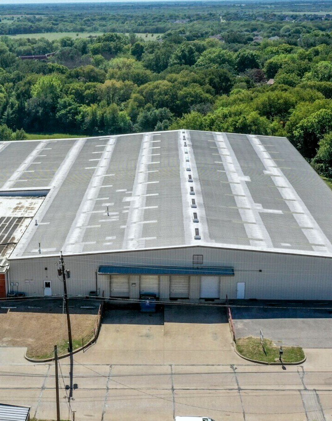 Ennis Warehouse from the air, Ennis, Texas